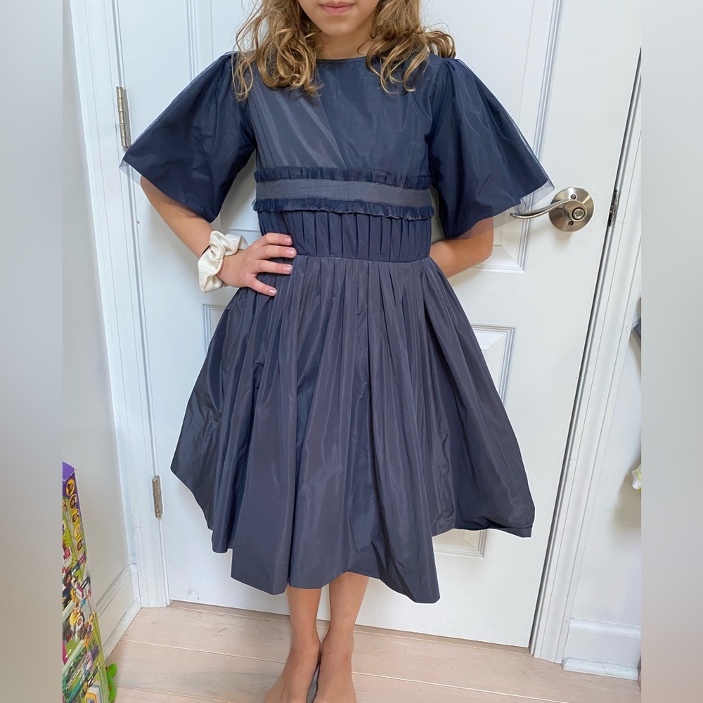 Tia Cibani girls navy tulle party formal dress